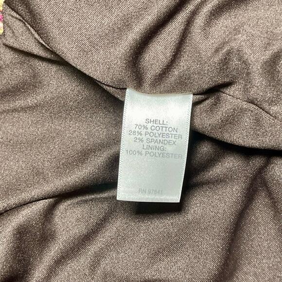 J.Jill Straight & Pencil Stretch Skirt L Multicolor Cotton Blend Geometric Print - Picture 5 of 7